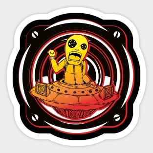 DJ Alien Rave Vinyl Sticker